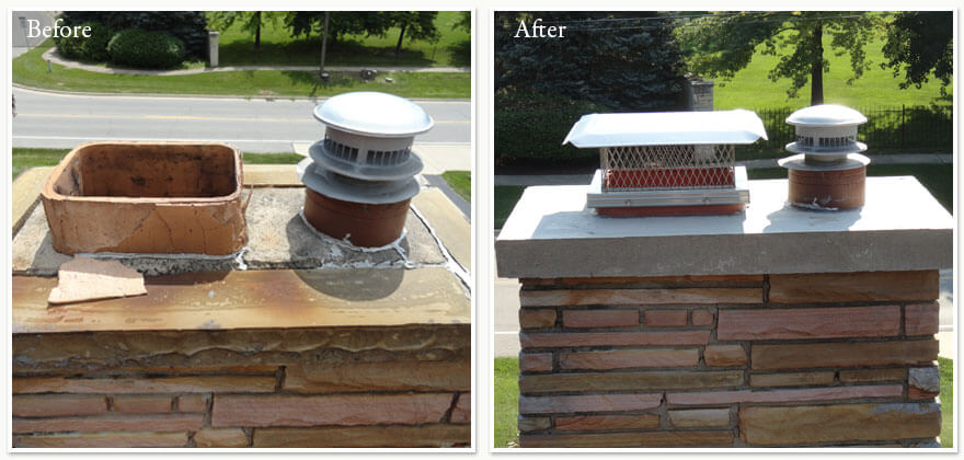 Cement Chimney Crown Repair/Replacement - Valley Chimney