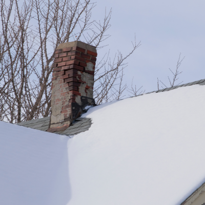 Image of snowy chimney for How To Reduce Your Chimney Sweep Cost in 2022